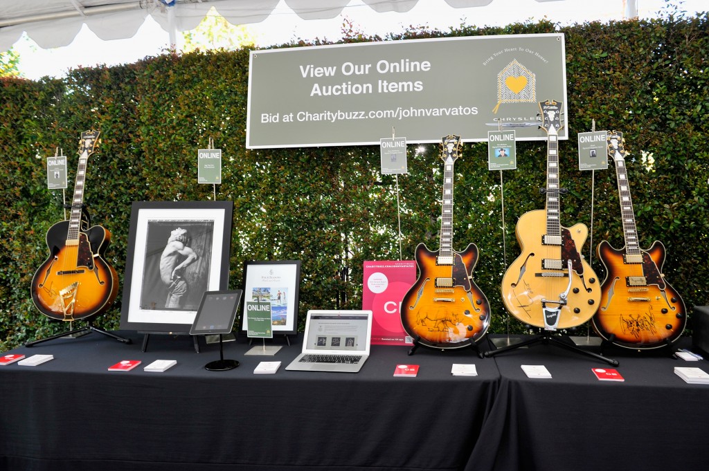 LOS ANGELES, CA - APRIL 26:  Auction items on display during Chrysler John Varvatos 12th Annual Stuart House Benefit at John Varvatos on April 26, 2015 in Los Angeles, California.  (Photo by Donato Sardella/Getty Images for John Varvatos)