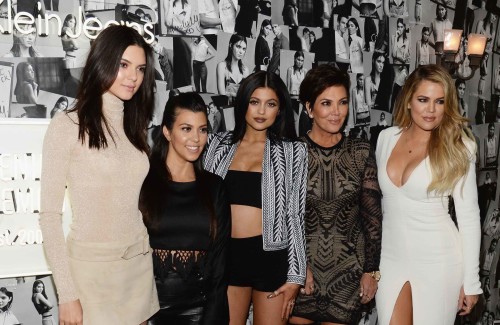 LOS ANGELES, CA - APRIL 23:  (L-R) Model Kendall Jenner and tv personalities Kourtney Kardashian, Kylie Jenner, Kris Jenner and Khloe Kardashian attend Opening Ceremony and Calvin Klein Jeans' celebration launch of the #mycalvins Denim Series with special guest Kendall Jenner at Chateau Marmont on April 23, 2015 in Los Angeles, California.  (Photo by Chris Weeks/Getty Images for Calvin Klein) *** Local Caption *** Kendall Jenner;Kourtney Kardashian;Kris Jenner;Khloe Kardashian;Kylie Jenner