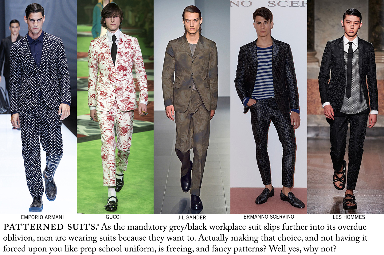 Pattered suits