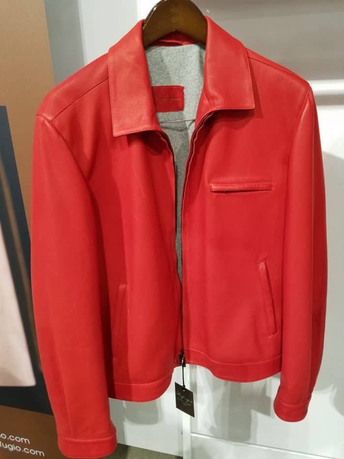 Red Leather Jacket by Alfredo Rifugio Napoli