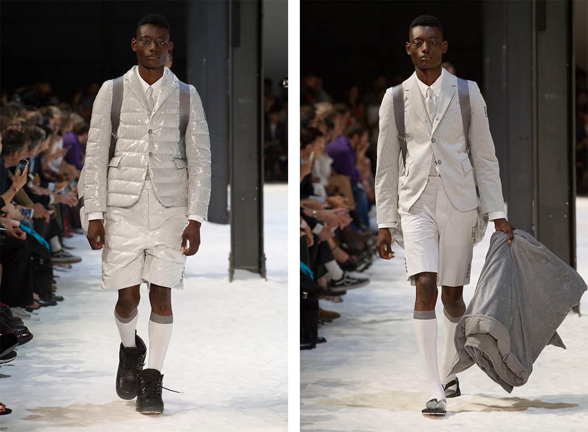 THOM BROWNE SHOWS HOW TRANSITIONAL A COLLECTION CAN BE AT MONCLER