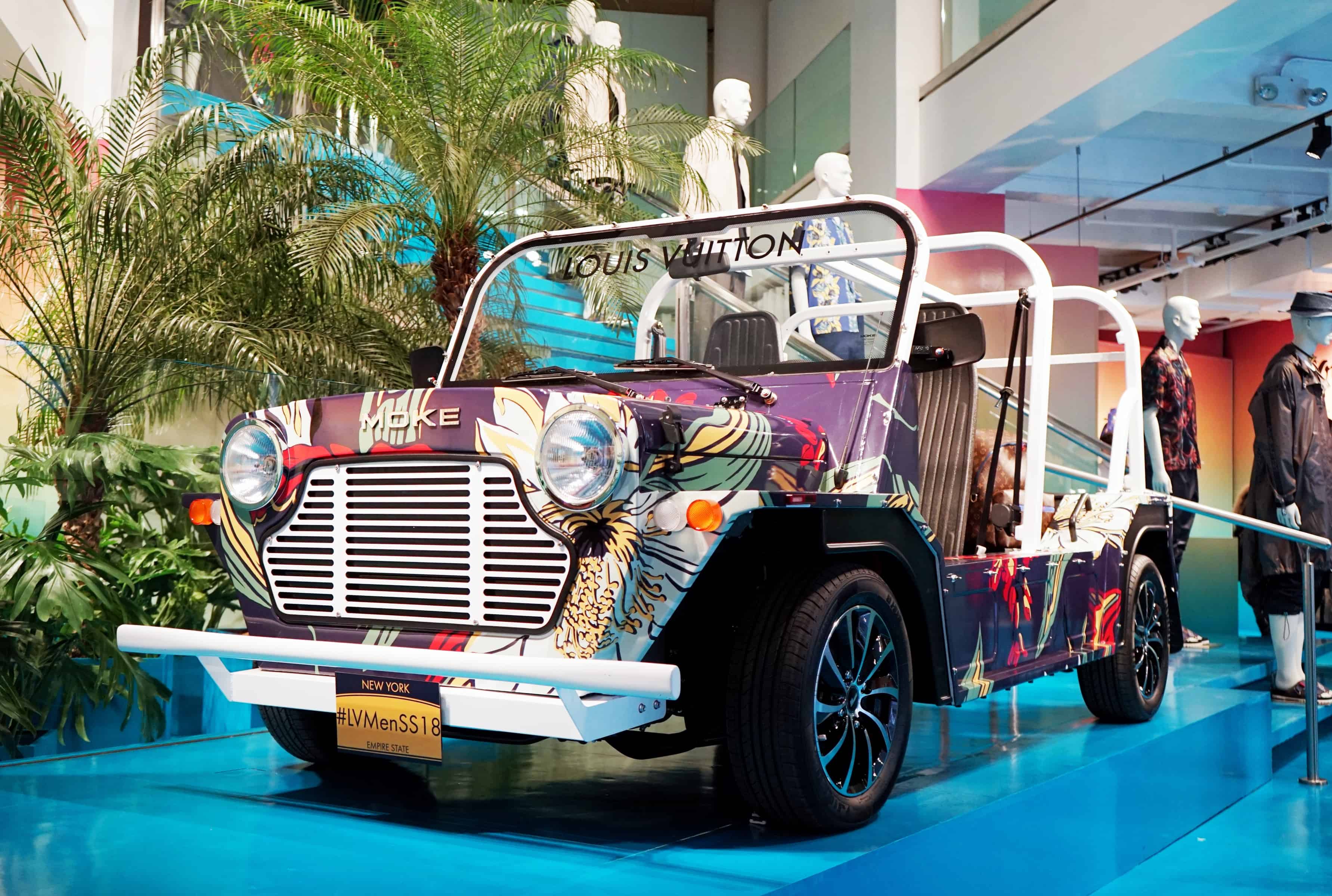 LOUIS VUITTON UNVEILS CUSTOM MOKE ELECTRIC CAR AT NYC POP-UP