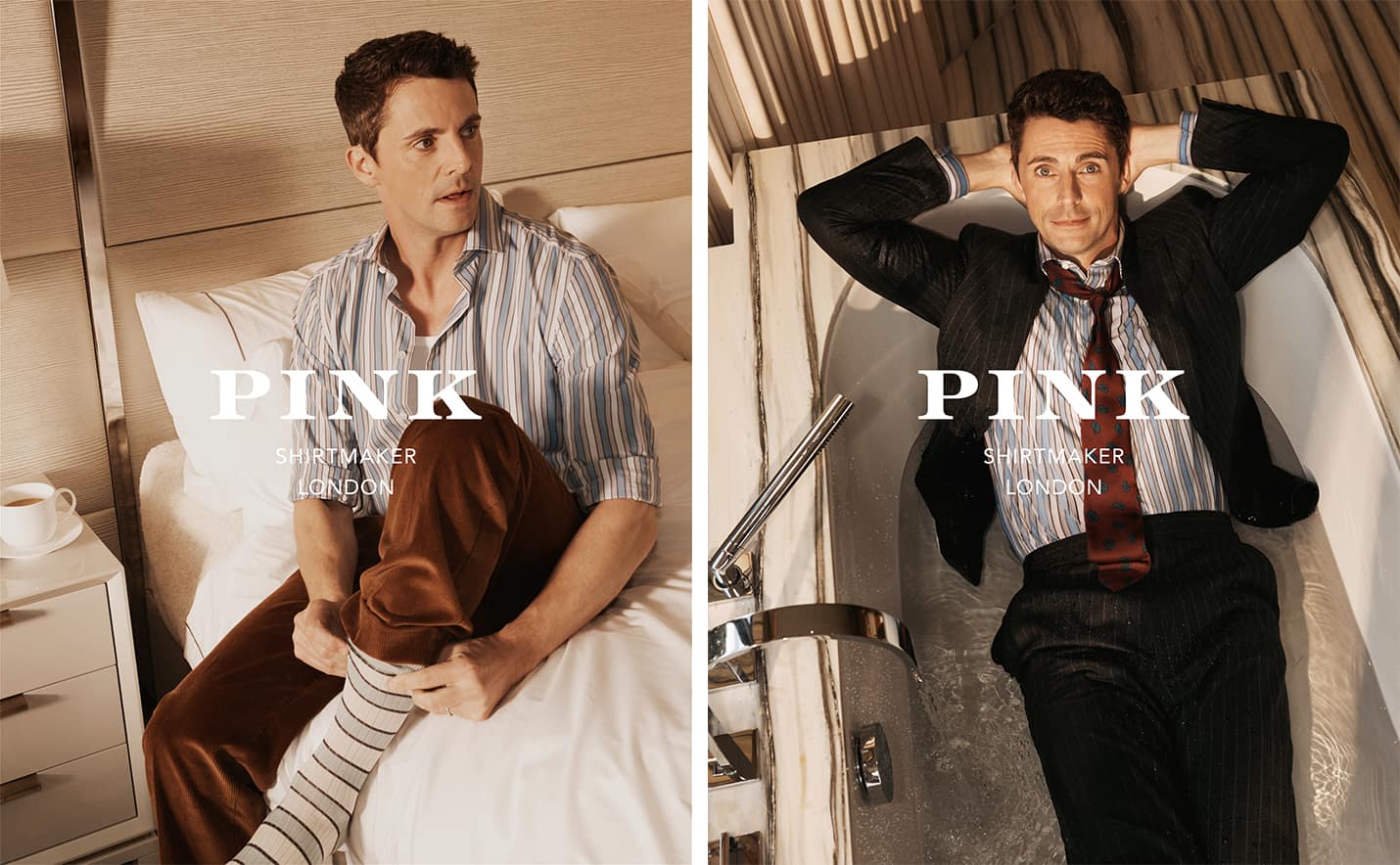Pink Shirtmaker London announces Matthew Goode as brand ambassador for its  new generation of shirts - LVMH