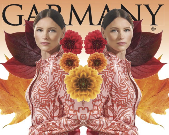 The cover of Garmany magazine shows the store's love for fashion apparel.